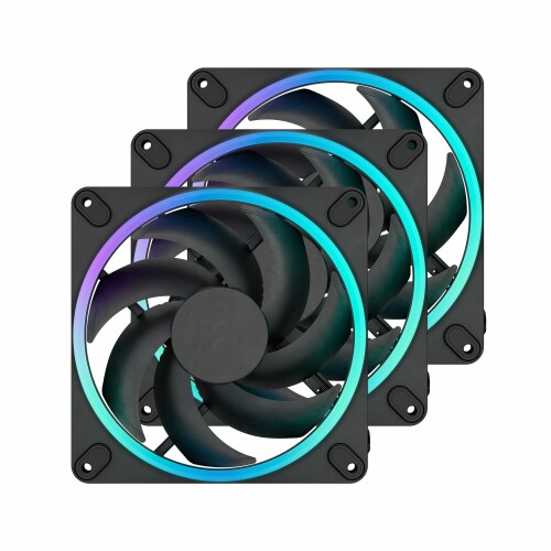 Fractal Design Momentum 14 RGB 3-pack Black 140粍 パソコン容れもの気違い3個容器に並べる FD-F-MR1-1403 FN2100