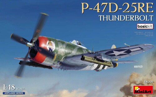 ミニアート 1/48 WW.IIアメリカ軍 P-47D-25REサンダーボルト ベーシックキット プラモデル MA48009｜アルメリア店