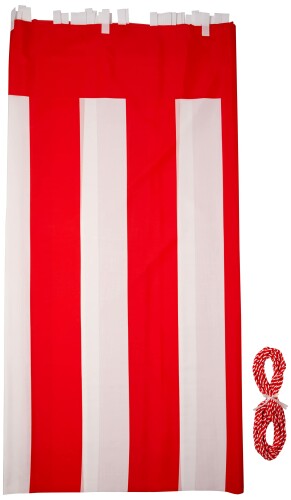 イタミアート 紅白幕 高さ180cm×長さ1260糎 (7間) テトロンポンジ 紅白吊りひも付 KH005-07IN 文房具・事務用品-日用品雑貨・文房具・手芸-その他