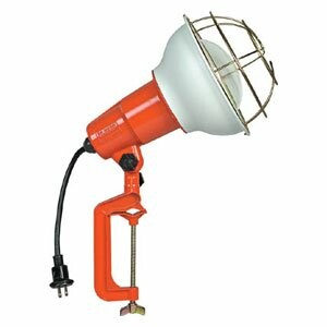 ハタヤ (HATAYA) 日本製 照明 白熱灯 屋外用 (防雨型) 防水 500W型 全光束6300Lm コード10m 太さ0.75? 接地付 サビに強い バイス取り付け 作業灯 ワークライト 業務用 工場用 建設現場 RE型作業灯