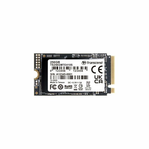 トランセンド M.2 NVMe SSD 256GB 2242 PCIe Gen4&times;4 最大読込み:3,300MB/s 最大書込み:1,600MB/s M Key TS256GMTE410S｜アルメリア店