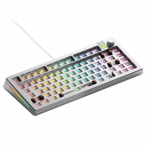 Glorious GMMK 3 PRO 75% Barebones Wired Silver US割りつける MXメカニカルキースイッチ 軽銀上半身 ベアボーンキット GLO-KB-GMMK3-PRO-75-BB-W-SIL-US KB0850