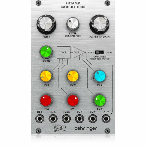 Behringer アナログシンセサイザー ユーロラックモジュール ユーロラック対応 アナログVCA/24dBローパスフィルターモジュール 2500シリーズ FILT AMP MODULE 1006 シルバー｜アルメリア店