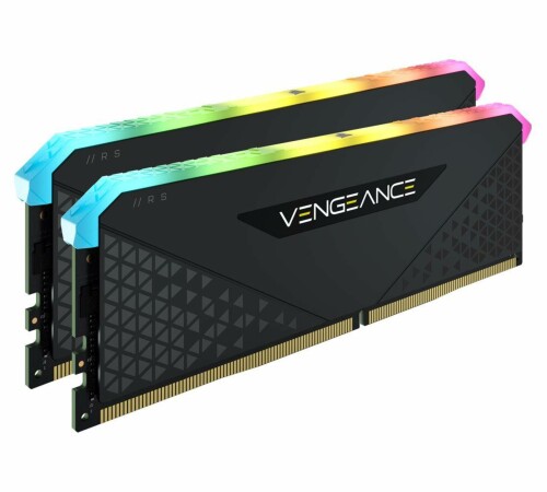CORSAIR VENGEANCE RGB RS DDR4 記憶装置 32GB（16GB×2）最大限度3600MHz相応う Intel XMP相応う CL18 勉強机いの一番マイコン用 黒いこと CMG32GX4M2D3600C18