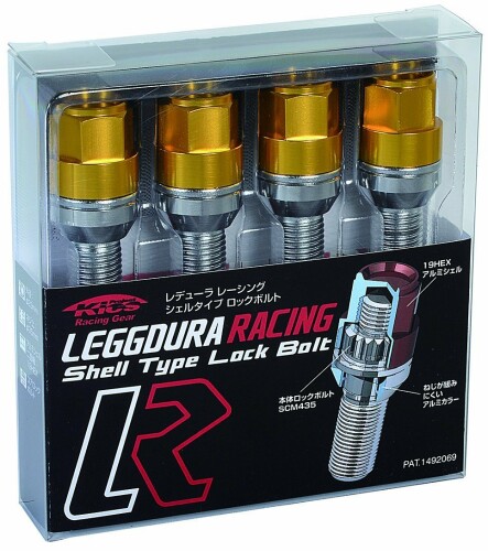 KYO-EI (協永産業) ホイールロックボルト LEGGDURA RACING Lock Bolt テーパー : 60° ゴールド KIL3028A|アルメリア店