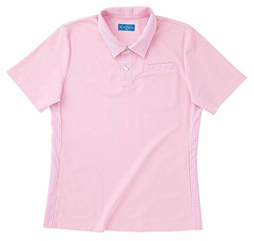 介護制服 編み物プルオーバー 男女兼用 KAZEN サクラ色 大きさ:3L APK236-13