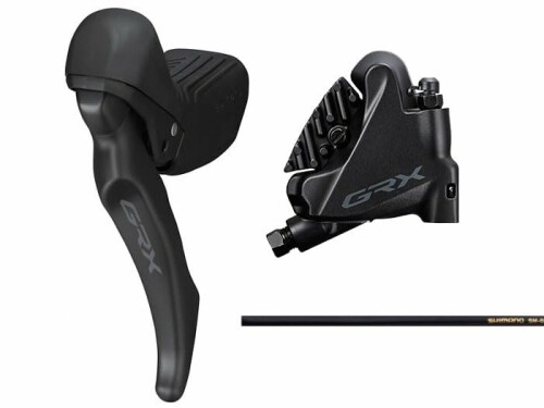 シマノ（SHIMANO） GRX Jキットデュアルコントロールレバー BL-RX610-L 左レバー/BR-RX400-R DISCキャリパー リア用（フィン付レジンパッド）SM-BH90 1700mmホース セット IRX6102DLRDSC170