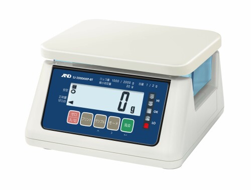 A&D 取引証明用 防塵・防水はかり ワイヤレス通信モデル SJ-2000AWP-BT-A3|アルメリア店