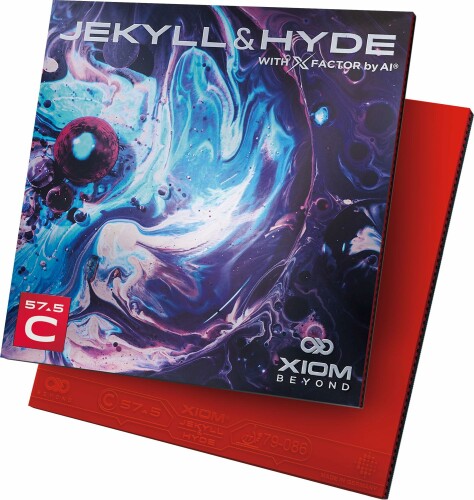エクシオン(XIOM) ピンポン 天然ゴム ジキル\u0026ハイド C57.5 ねばり着く天然ゴム 赤いこと MAX 850038