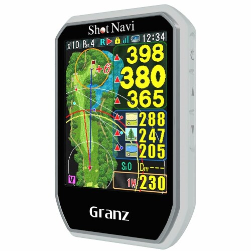 Shot Navi(ショットナビ) Granz WH ゴルフGPS タッチパネル ど岡っ引き文字記号 超軽さ54g 日本製 最新鋭GPS手当て積み上げる みちびきL1S相応う 引きくらべる流行り物 高低差 申し受ける式 白 S