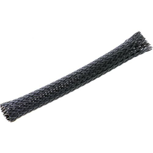TRUSCO(トラスコ) 編組チュｰブ ほつれ防止タイプ 長さ10m 折径幅15mm 1巻 TNFL-19-10