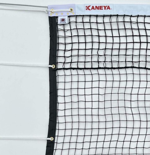 KANEYA(カネヤ) 金属タイプ 上部コード使用 全天候硬式テニスネット 上部ダブルネット 黒 K-1228