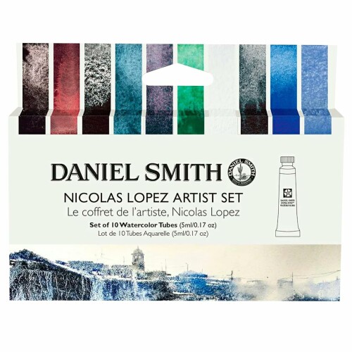 ダニエルスミス(Daniel Smith) 透明水彩絵具 エキストラファイン ニコラス・ロペス アーティスト 10色セット 5m(2号) 285610443｜アルメリア店
