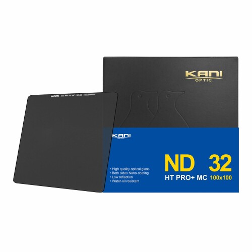 KANI 100mm幅 角型フィルター NDフィルター HT PRO+ MC ND32 100&times;100mm 減光効果5絞り分 色カブリ抑制 低反射 撥水 撥油 防汚 ナノコーティング 801937｜アルメリア店