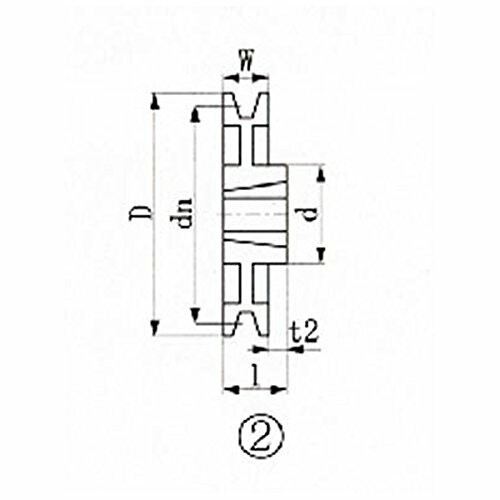 EVN ブッシングプーリー SPA 212mm 溝数1 SPA212-1 7,403円