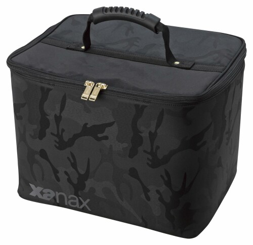 ザナックス(Xanax) 野球 ソフトボール バッグ グラブケース 3個収納可能 カモ柄 ブラック(90) BAG819