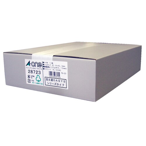 エーワン マイコン\u0026ワープロ下げ札 富士通OASYSつづき物印字機 A4 12面 500居敷き 28723