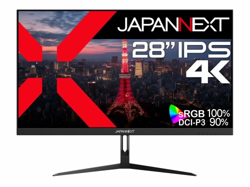 JAPANNEXT 28in 管する 4K UHD 3840x2160解像力 IPS 見せびらかす (HDMI/DisplayPort/金棒引き内蔵/VESA相応う/ブルーライトカット) JN-IPS28U