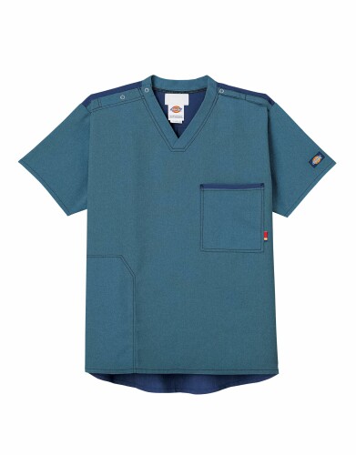 Dickies(ディッキーズ) スクラブ CK704 ミドルインディゴ×インディゴ L