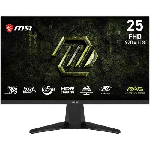MSI ゲーミングモニター MAG 255F X24 24.5in/盛りだくさん固定ディスク/RAPID IPSダイアログボックス/240サイクル/0.5ms（GTG、最低限度値）/HDR/Adaptive-Sync/HDMI2.0b/DP 1.2a/VESA100/製造会社3年引き請ける