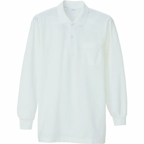 アイトス 長袖スポーツシャツ（男女兼用） 白いこと Ｍ AZ860-001-M 作業着・作業服-シャツ