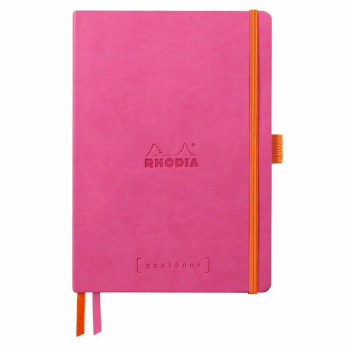 Rhodia ロディア ノート ロディアラマ ゴールブック A5 ドット方眼罫 240ページ イタリア製合皮カバーフューシャピンク RHODIA cf117809