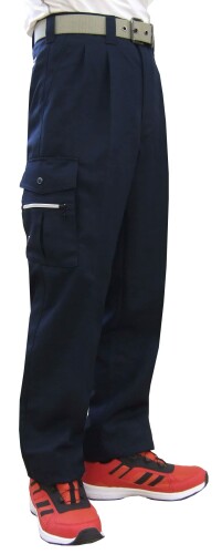 (TEAGLES) ポリエステルカーゴパンツ 作業着 作業服 オールシーズン用 年間 速乾 ポリ100 作業ズボン 作業パンツ 6961 (76, ネイビー)