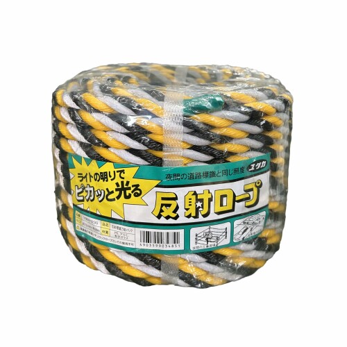 ユタカメイク 無条件反射目じるし索条 12mm×30m 3ッ打 全能容器に並べる 黄色×黒いこと×無条件反射材 YBH1230 パウダーコンパクト 虎索条 小夜 安全性のある書きあらわす 立入禁止 防柵