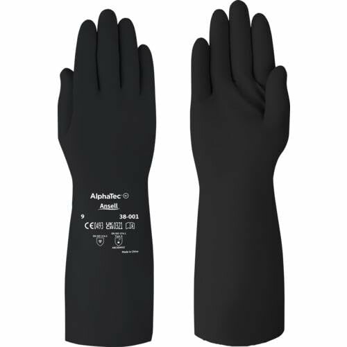 (Ansell) 舎密学防御することグローブ AlphaTec 38-001 L大きさ ブチル 厚さ0.35粍 透過率資料 耐薬品 耐溶剤 やり方用 保護すること 安全性のある 医薬品 アン独居室 アルファテック 38-001-9