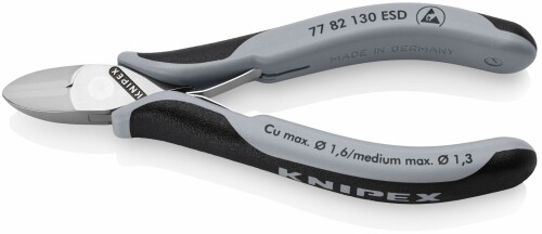 クニペックス(Knipex) 精密用ニッパー 静電気対策タイプ 130mm 7782130ESD｜アルメリア店