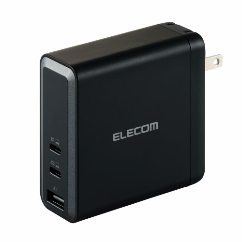 エレコム 申し受ける器 USB PD相応う 140W USB-C×2 USB-A×1 PPS相応う PSE科学技術標準尺度其れ相応  黒いこと EC-AC96140BK