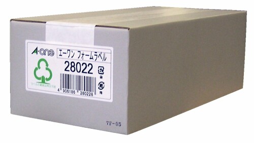 エーワン 下げ札押捺 コンピュータフォームラベル 28022 5面 500居敷き 一切れ大いさ 79粍 ×47粍