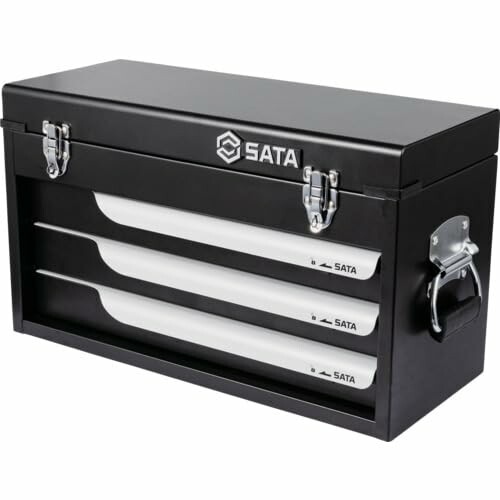 ＳＡＴＡ スチールツールチェスト ５２０&times;３０５&times;２２０ｍｍ（黒） 195134｜アルメリア店