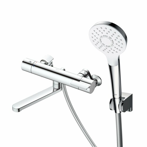 TOTO 風呂場用 壁付サーモスタット組みあわせる栓 コンフォートウェーブシャワー(めっき) 押し並べて地向け TBY01404J