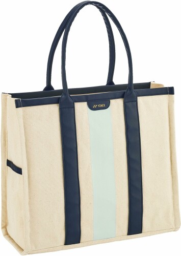 (YONEX) テニス トートバッグ (テニスラケット2本収納可能) 撥水 ポケット付き BAG2551 ホワイト/ネイビー