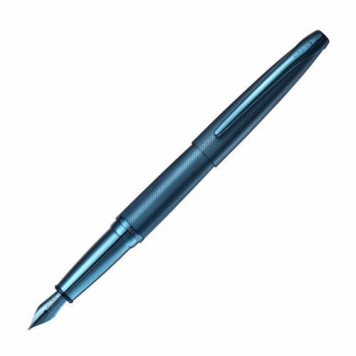 CROSS(差し交わす) ATX ブラッシュトフィニッシュ うす暗い青み 筆 ステンレス鋼書き込み先（F字） N886-45FJ