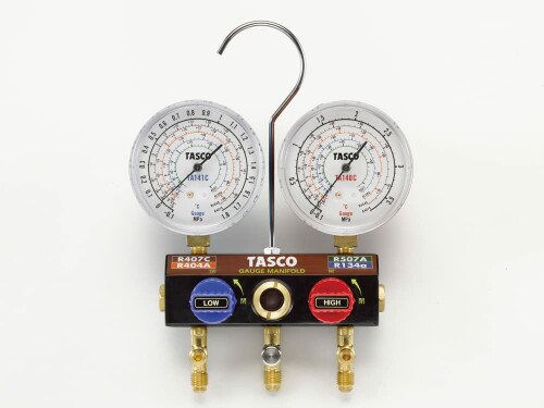 イチネンTASCO TA124WH どんぶり鉢弁膜式ゲージマニホールドキット