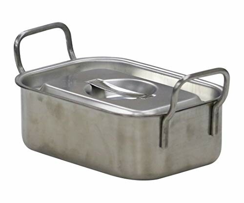 18-8 角型ベインマリーポットフタ付お手掛け 0.5L/62-2336-19