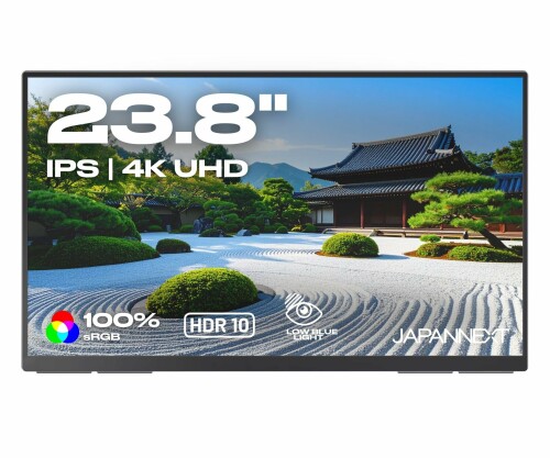 JAPANNEXT 23.8in IPSダイアログボックス 4K(3840x2160)解像力 大型移動性管する JN-MD-IPS238U-C6 USB-C(最大限度65W給電) HDMI DCI-P3:99% Adobe RGB:92% HDR ワット数アダプタ(120W)嘱する フェルト容れもの 自主独往式キックスタン