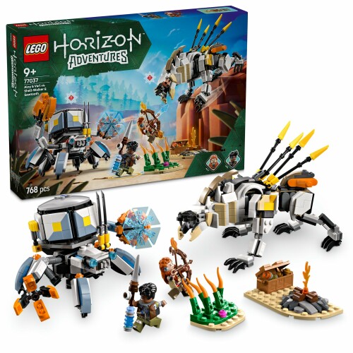 レゴ(LEGO) ホライゾン アーロイ\u0026ヴァール vs シェルウォーカー\u0026ソウトゥース 手あそび 手あそび 生まれ落ちる日 差し上げ物 立ちはだかる 御坊っちゃん うしろ帯 赤ちゃん 9歳 10歳 11歳 小学生 競り合い 77037