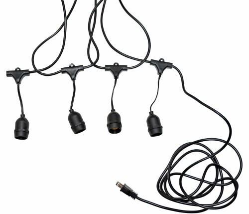 旗国屋制作室(Noboriyakobo) 物の具 44564 提燈ソケット 4個用 LED可 1枚 ｺｰﾄﾞ長さ約2M/ｿｹｯﾄ旗がしらさ7糎/あき場所130糎
