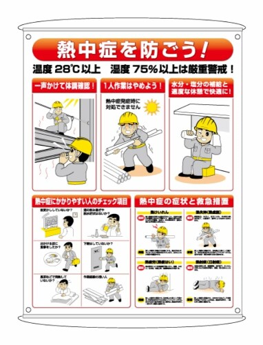 ユニット 熱中症予防対策集合標識 HO184