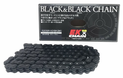 EK(イーケー) QXリングシールチェーン 520SR-X2 ブラック&ブラック 118L -|アルメリア店