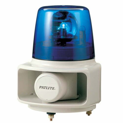 パトライト ホーンスピーカ一体型回転灯付電子音報知器 ラッパッパ(R) RT-24A-B DC24V 音色Aタイプ 青
