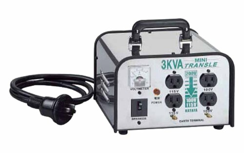 ハタヤ (HATAYA) ミニトランスル 降圧型 単相200V→100・115V 3.0KVA LV03CS