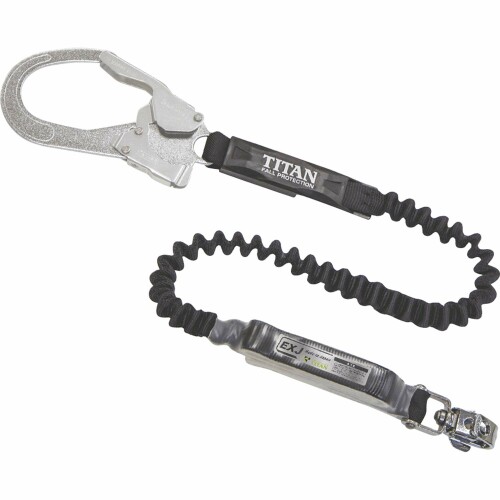 タイタン(TITAN) 新規格 墜落制止用器具 EXJシングル 黒 EXJハーネス用ランヤード HL-EB
