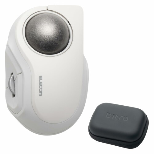 エレコム トラックボール二十日鼠 bitra 静音 人さし指取り締まり Bluetooth 無線電話2.4GHz 2台マルチペアリング 5名取り草 専用納める容れもの付 白いこと M-MT2MRSAWH
