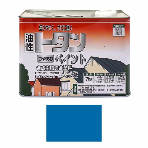 ニッペ ペンキ 塗料 トタンつやありペイント 7kg スカイブルー 油性 つやあり 屋外 日本製 4976124184765｜アルメリア店
