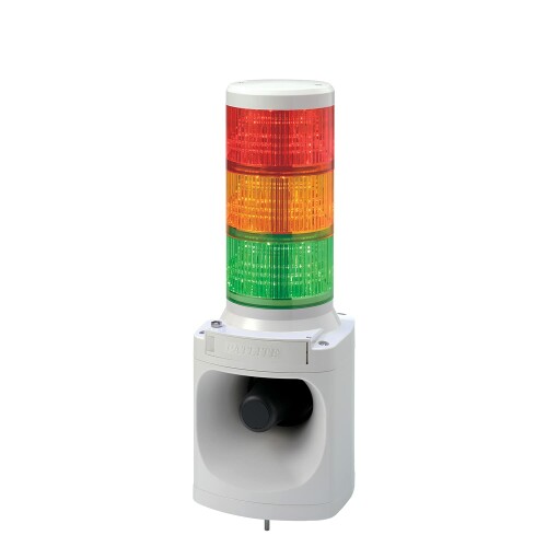 パトライト/PATLITE LED積層交通信号灯付き添い人陰電子音知らせ器 信号電話機 LKEH-310FA-RYG Φ100 AC100V 3段 赤黄緑