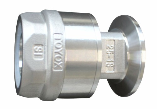 トヨックス(TOYOX) トヨコネクタ 品番:TC3-FS12-10A ステンレス鋼製 トヨシリコーンホース専用フェ定まりあと取り 12[ファイ]用